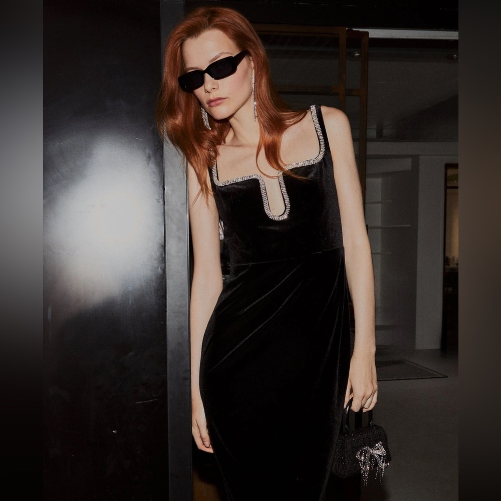 Self-Portrait Velvet Maxi Dress